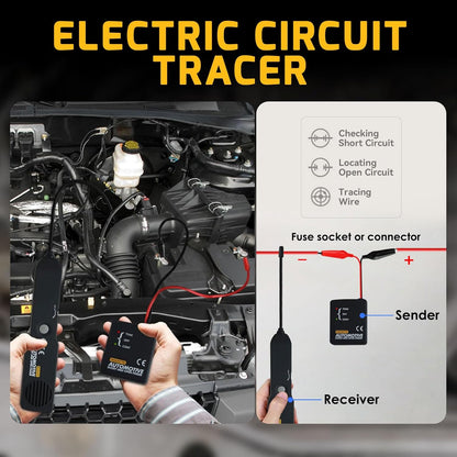 Automotive Electrical Open&Short Finder Circuit Tester Circuit Finder Detector Tone Generator Cable Wire Breaker Tracker Circuit Fault Finder DC 6-42V Car Diagnostic Tool