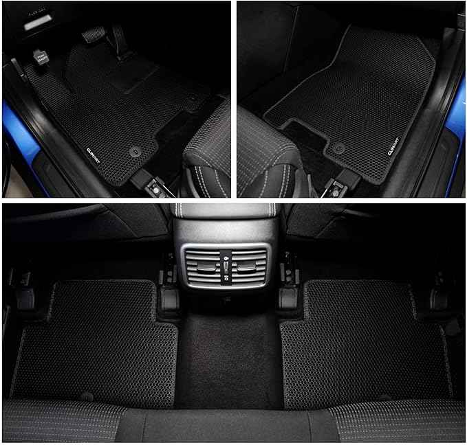 CLIM ART All-Weather Car Floor Mats Compatible with Kia Sportage 2017-2022, Custom-Fit Heavy-Duty Floor Liners for Cars & SUVs, Car Accessories for Men & Women, Black - FL911517043
