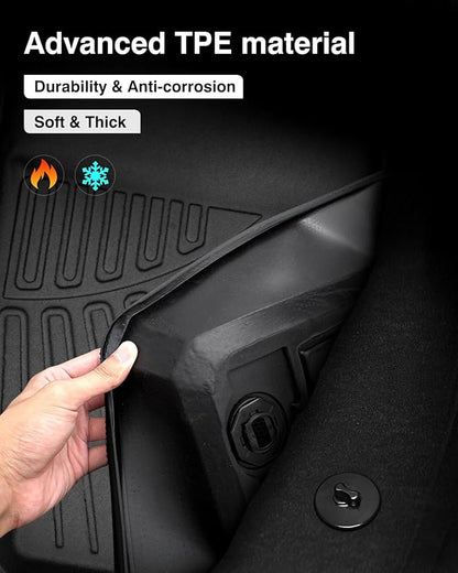 Powerty Floor Mats for 2024 2025 2026 Subaru Crosstrek Accessories All Weather Floor Liner 3D TPE 1st & 2nd Row Floor Mat Heavy-Duty Floor Liners