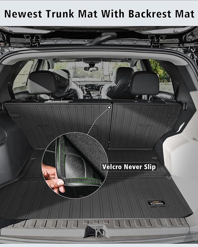 Floor Mats Custom Fit for Chevy Equinox EV 2025 Trunk Mat with Backrest Mat All Weather TPE Rubber Cargo Liner Anti-Slip Full Set for Equinox Accessories (Trunk Mat+Backrest Mats+Floor Mats)