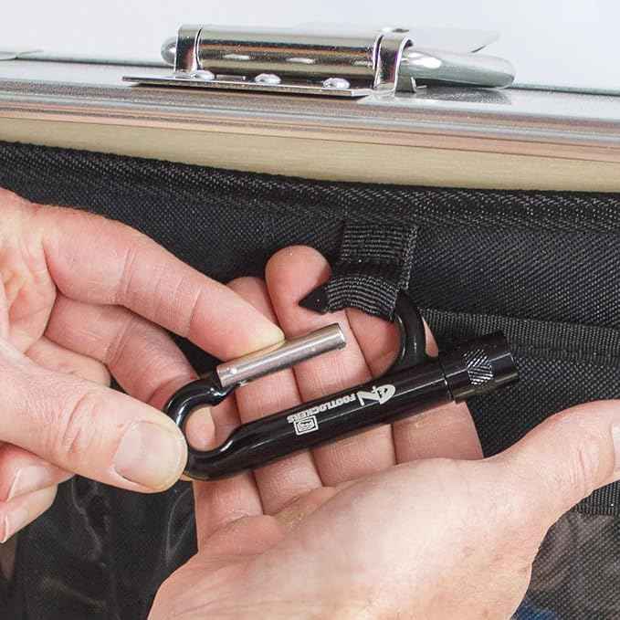 C&N Footlockers LidMate Organizer - 7 Pockets - Plastic Mirror - Metal Carabiner Flashlight - 30" L x 17.5" W