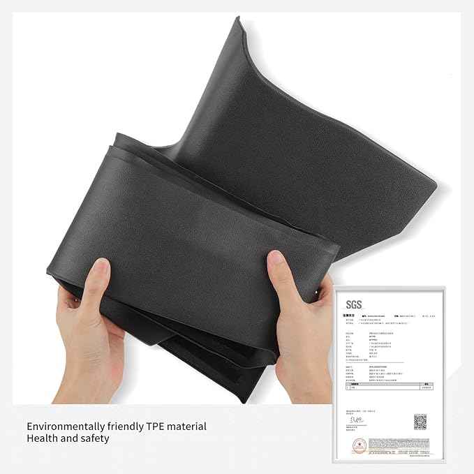 LUCKEASY 4PCS Front & Rear Door Entry Threshold Strip Protector for Tesla Model Y Juniper 2025 2026 Standard & Premium & Performance Door Sill Protective Cover Protector Cover Accessories TPE Black