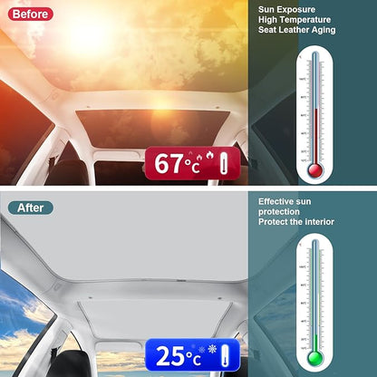 Roof Sunshades for Tesla Model 3 2026, Upgraded 3.0 [Cooling Tech, Heat Insulation] Sunroof Shade for 2024-2026 New Tesla Model 3 Highland Accessories
