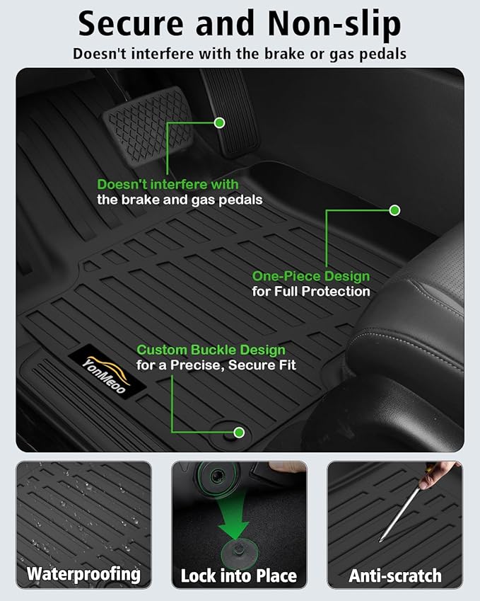 Floor Mats Custom for Hyundai Tucson 2022-2025 2026 Fuel (Not for Hybrid) Trunk Mat with Backrest Mat All Weather TPE Full Set Liners Cargo Protector & Door Sill Guards for Tucson Accessories, Black