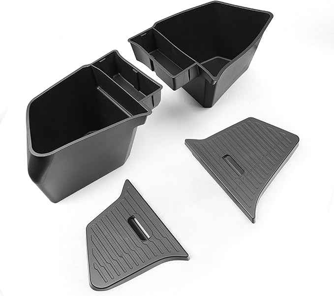 2PCS for 2025 2026 Tesla Model Y Juniper Trunk Organizer Trunk Storage Bins with Lid TPE Waterproof Trunk Storage Box for Model Y Juniper Interior Accessories