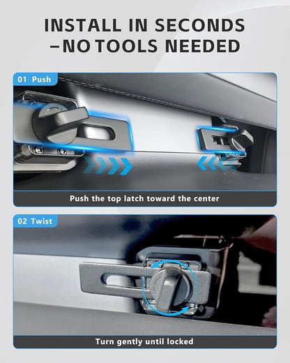 Under Screen Storage Box Designed for Tesla Model Y 2019~2024, Model Y Juniper 2025+, Model 3 2017-2023, Model 3 Highland 2024+, [Hidden Design] Center Console Organizer Tray Accessories