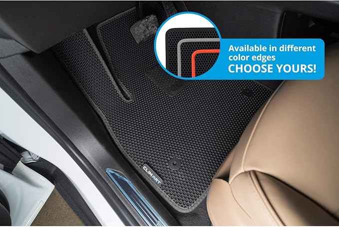 CLIM ART All-Weather Car Floor Mats Compatible with Cadillac XT5 2017-2026, Custom-Fit Heavy-Duty Floor Liners for Cars & SUVs, Car Accessories for Men & Women, Black - FL011417183