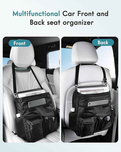 FLORICH Car Front Seat Organizer, Car Laptop Holder Backseat Organizer for Work, Automatic Document Holder Multi-Pocket Storage Organizer, Car Seat Back Storage Bag with Cup Holder