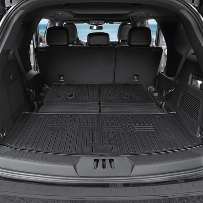 Floor Mats for 2020-2024 2025 Ford Explorer (7-seat), All Weather TPE Floor Mat Cargo Liner with Backrest Mat for Explorer ST/XLT Accessories