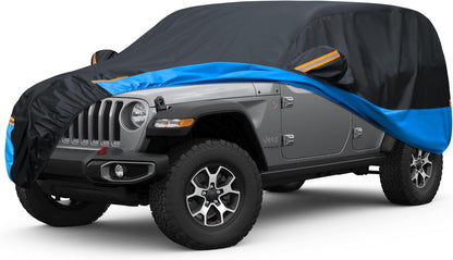 Car Cover Waterproof All Weather Outdoor Windproof Dustproof UV Protection Fit SUV - AutoBay