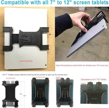 Heavy Duty Flexible 22“ Aluminum gooseneck ELD compliant car truck fleet floor seat bolt tablet mount for Apple iPad Air Pro Mini Microsoft Surface Pro/Book Lenovo Verizon 7 8 10 12 tablets