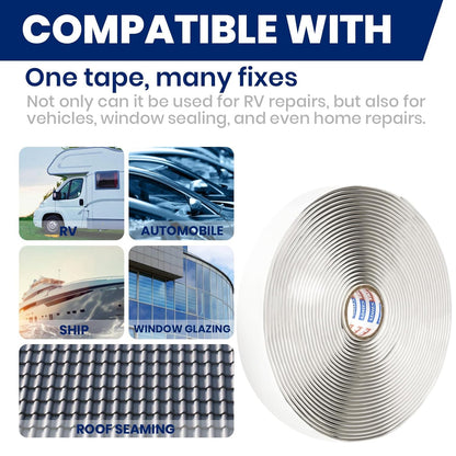 ADHES Premium Butyl Sealant Tape 1" x 30 'x 1/8" Gray Butyl Rubber Sealant Tape for RVs, Vehicles, Marine and Home Repair – Ideal for Headlights, Windows, Doors, and Windshields