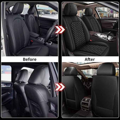 Car Seat Covers for 2 Front Seat Fit for Hyundai Venue 2020-2024 2025 2026: Auto Interior Accessories, Waterproof Faux Leather Vehical Car Seat Cushions Cover（Black，2 PCS Front Only