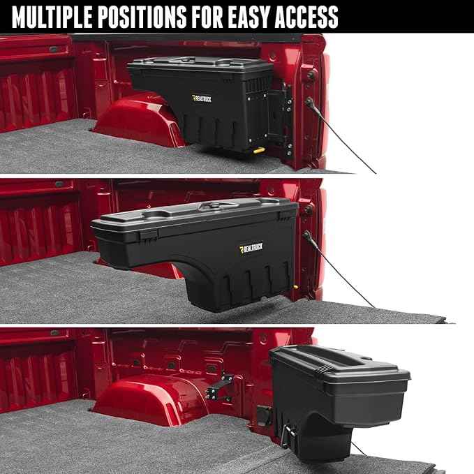 RealTruck UnderCover SwingCase Truck Bed Storage Box | SC105P | Fits 2020-2025 Chevy/GMC Silverado/Sierra 2500/3500HD Passenger Side