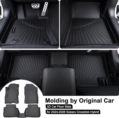 TPE Floor Mats for 2024 2025 2026 Subaru Crosstrek All Weather Car Floor Liners Fit Toyota Corolla Accessories Black