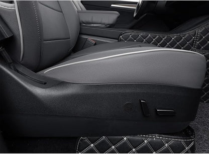 EKR Model Y Seat Covers for Tesla Model y 2020 2021 2022 2023 2024 2025 Long Range/Performance/Standard Range (Only for 5 Seats),Leather Car Seat Cover Full Set,Faux Leather (Gray)