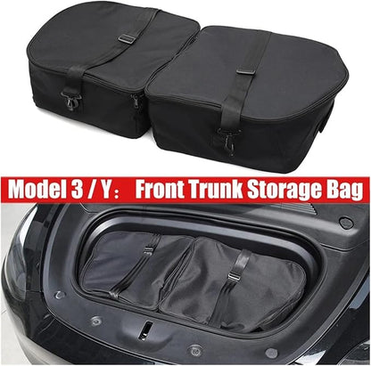 Car Front Trunk Storage Bag Portable Storage Box Organizer Packets Highland Compatible for Tesla Model 3 Model Y 2016 2017 2018 2019 2020 2021 2022 Car Trunk Organizer Storage(Front Model Y)