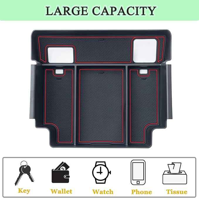 PIMCAR Center Console Organizer for 23-26 Chevy Silverado/GMC Sierra 1500, 2024-2026 Silverado/Sierra 2500HD 3500HD, 22-26 Silverado/Sierra 1500 Refreshed Models (Full Console w/Bucket Seats ONLY)