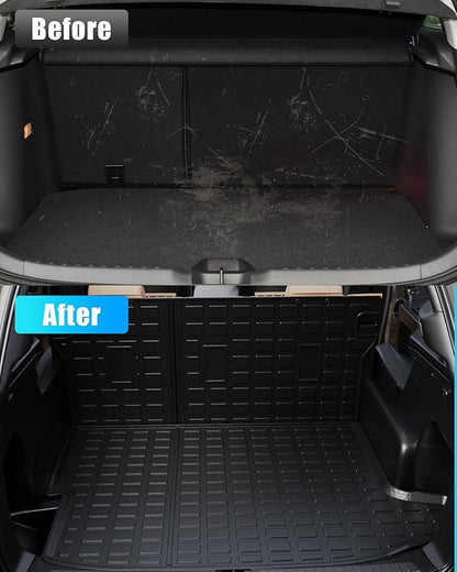 Cargo Liner Compatible with 2024 2025 2026 Chevrolet Trax Buick Envista Trunk Liner Cargo Mat TPE Back Seat Cover Protector 2024 Chevy Trax Accessories (Trunk Mat with Backrest Mat)