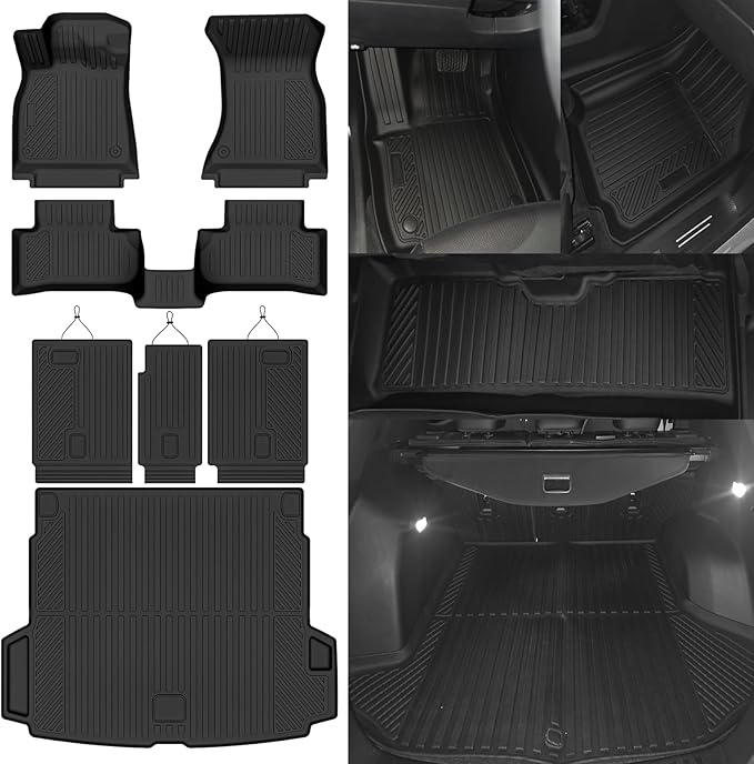 Custom Fit Floor Mats for Audi Q5/SQ5 2025-2026(Not for PHEV), All Weather TPE Floor Liners with Trunk Mat & Backrest Protectors, Odorless Full Set Interior Accessories