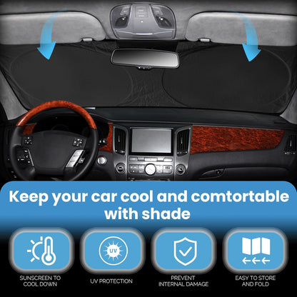 Custom Fit Sunshade for Elantra Windshield Sun Shade for 2021-2024 2025 2026 Hyundai Elantra Accessories Heat Insulation and Cooling Front Window Cover for Windshield for Elantra Interior Protection