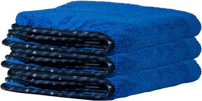 Chemical Guys MIC110003 Professional Grade Premium Microfiber Towels, Blue (16 Inch x 16 Inch) (Pack of 3) - Safe for Car Wash, Home Cleaning & Pet Drying Cloths