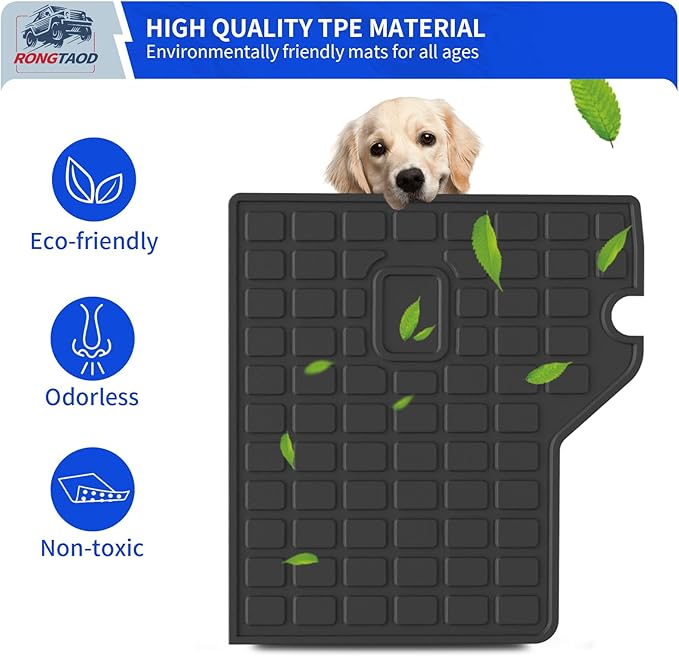 Rongtaod Cargo Mat Compatible with 2010-2024 Toyota 4Runner 5 Seats Trunk Mat Cargo Liner Back Seat Cover Protector 2023 Toyota 4 Runner Accessories (Trunk Mat+Backrest Mats,Fit Without Sliding Tray)