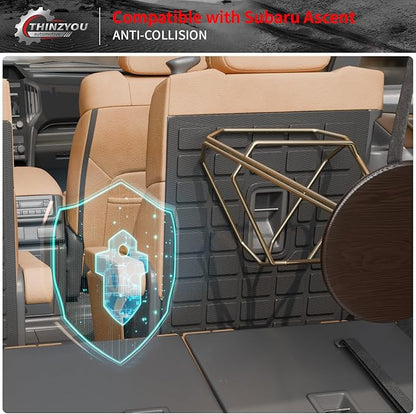 Kick Mats Protector Compatible with 2019-2025 2026 Subaru Ascent Back Seat Cover Protector TPE All Weather Backrest Mats 2024 Ascent Accessories (Fit 7 Seats, 2nd Row Backrest Mats)
