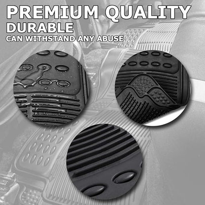 Vaygway Car Floor Mat Runner - Rubber Rear Floor Mat Liner - Black Back Seat Liner - Auto Trimmable Universal Fit Rug for Vehicle
