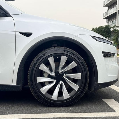 for Tesla Model Y 20 Inch Helix Wheel Rim Protector Hubcaps Helix Wheels Rim Cover Tire Trim Rings Matte Black 4Pcs Model Y Accessories