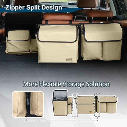 Deluxe Trunk and Backseat Organizer for Medium or large size SUVs & RVs, Detachable Storage Modules with Built-in Cooler, Patent Pending