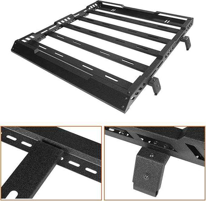 Hooke Road Overlanding Roof Rack for 2018-2026 Jeep Wrangler JL 2/4 Doors & Gladiator JT, Steel Cargo Basket for Jeep Hard Top Only