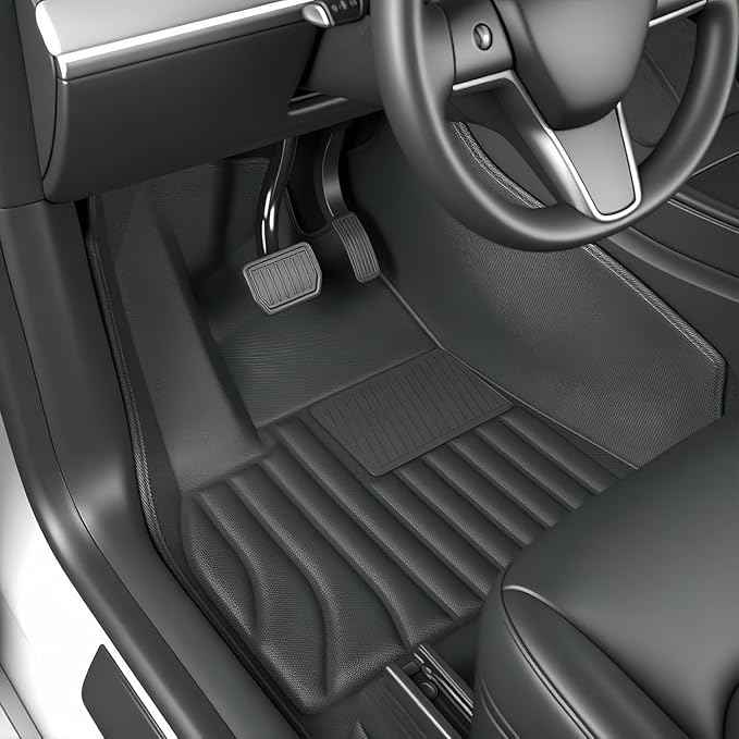 SUPER LINER Floor Mats Compatible with 2020-2024 Tesla Model Y 5 Seat ，CabinProtect™ Pro Kit Full-Cabin Protection System ，Cargo Mat | Trunk Mats Accessories