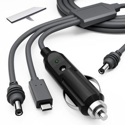 Starlink Mini 3-in-1 DC Power Cable 16FT, USB-C 12-24V Cigarette Lighter Plug & DC Male Cord Input Power Cable, Waterproof Power Cord Accessories for Starlink Mini