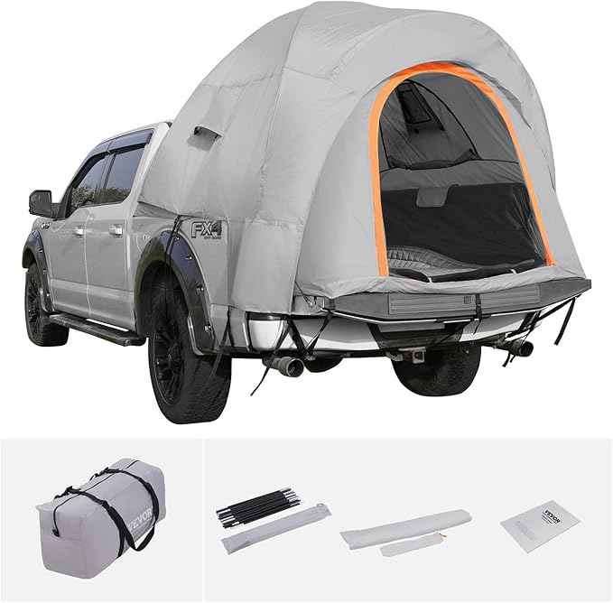 VEVOR SUV and Pickup Truck Camping Tents, Waterproof Double Layer Design with Carry Bag, Accommodates 2-9 Persons for Outdoor Activities