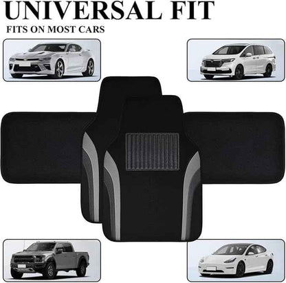 Car Floor Mats for Tesla Model 3 2024-2026, All Weather Car Mats Full Set with Odorless Injection Molded Leather, Non-Slip Interior Accessories, Black
