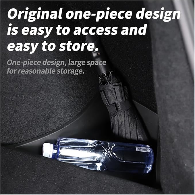 4pcs Car Rear Trunk Side Storage Box Multifunction With Lids Organizer Compatible For Tesla Model 3 2024 Interior Accessories