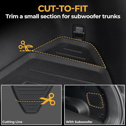 Floor Mats for Hyundai Tucson Hybrid 2022-2026, All Weather Floor Mats Trunk Cargo Liner with Backrest Protectors Accessories, Full Coverage Set (Not fit PHEV)