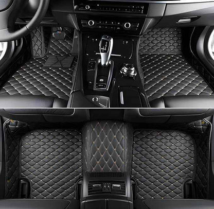 SARAHS Customized car Floor mats -Suitable for 99% of Cars, SUVs, and Trucks - car Pads to Protect Vehicle Interior Floor Accessories (Black Gold)