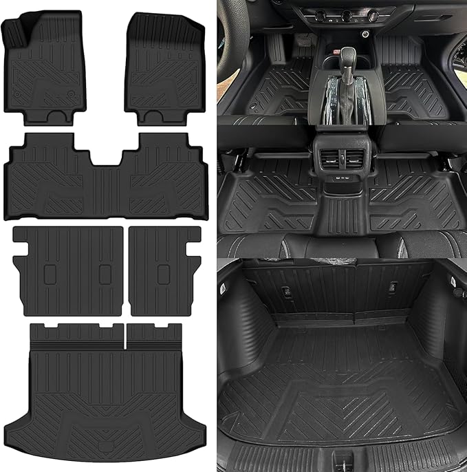 Custom Fit Floor Mats for 2024 2025 2026 Honda Prologue/Chevrolet Blazer EV, All Weather TPE Floor Liners with Trunk Mat & Backrest Protectors, Odorless Full Set Interior Accessories