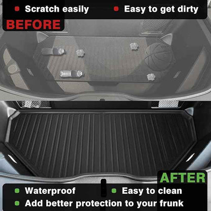 BestEvMod Gen2 Frunk Mat Compatible with Rivian R1T R1S Gen 2 All-Weather Front Trunk Mat TPE Material Rubber Cargo Liner 2025 2026 Accessories (Frunk Liner 2025+)