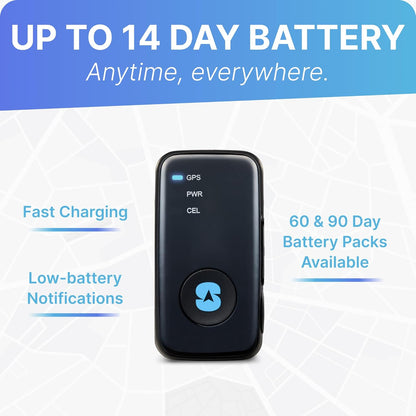 Spy Tec Mini GPS Smart Tracker for Vehicles, Cars, Trucks, Up to 14 Day Battery Life, Small GPS Tracking Device for Kids, Unlimited Updates, Worldwide Real-Time Tracking, USA Made Tech, Low Cost Plan
