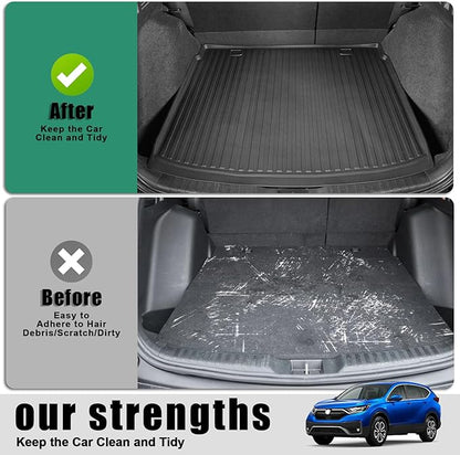 Original 2017-2022 CR-V Cargo Liner for Honda CRV (Not for Hybrid) - Custom Fit TPE Trunk Mat Accessories - All Weather Rubber Cargo Mat for Honda CRV 2017-2022(Upper Position)