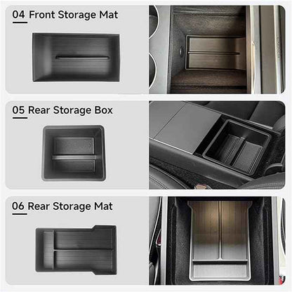 Storage Box Compatible For Tesla Model Y Juniper Accessories Center Console Trays Compatible For Tesla Model Y Juniper 2025-2026 Webcam Cover(Armtest hidden box)