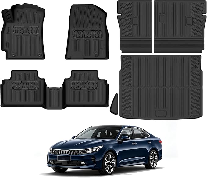 Custom Fit Floor Mats for Kia K4 Hatchback 2026, All Weather TPE Floor Liner & Trunk Mat & Backrest Protectors, Odorless Full Set Interior Accessories