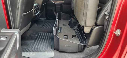 DU-HA DuHa 10400 Under Seat Storage fits 2019-2026 Silverado/Sierra Light Duty Crew Cab & 2020-2026 Heavy Duty Crew Cab (New Body Style) | Black Heavy Duty Back Seat Organizer