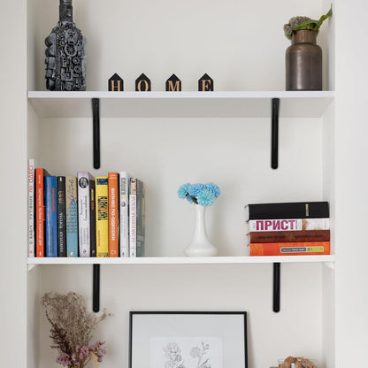 20 Pack L11 x H 8" Black Heavy Duty Shelf Brackets with Screws Metal Shelf Brackets Shelf Support Angle Brackets for Shelves L Brackets Heavy Duty Floating Shelf