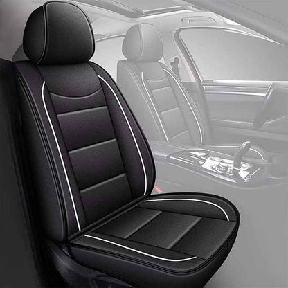 YORKNEIC Fit for Jeep Renegade Seat Covers 2015-2023: Waterproof Leather 2 Front Car Seat Covers (2 Front Set, Black)