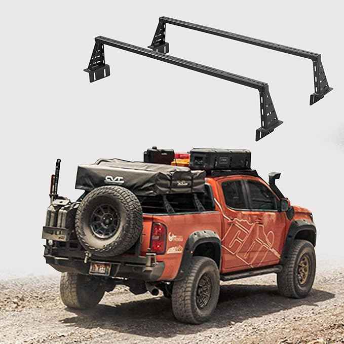 Universal Overland Truck Bed Cargo Rack, Heavy Duty Low Profile 10" Platform (Large)
