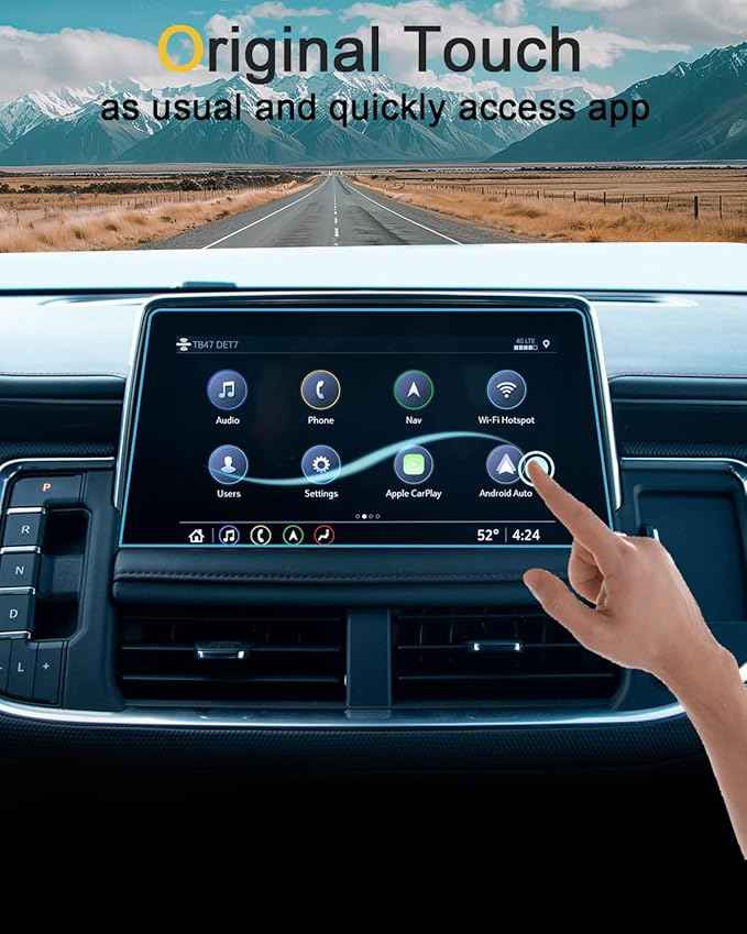 Tempered Glass Screen Protector for Chevrolet Tahoe & Suburban 2021-2024,Infotainment Navigation Screen Film Compatible With Chevy 2024 2023 2022 2021 Accessories - 10.2 inch